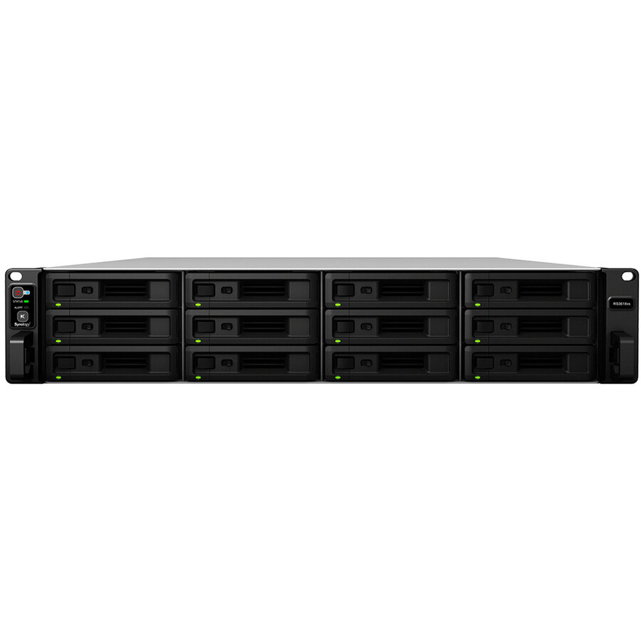 Oferte la Synology RS3618xs, 12-Bay, 4C 2.4GHz, 8GB , 4xGbE, 2xUSB 3.0, 1 x Power Supply