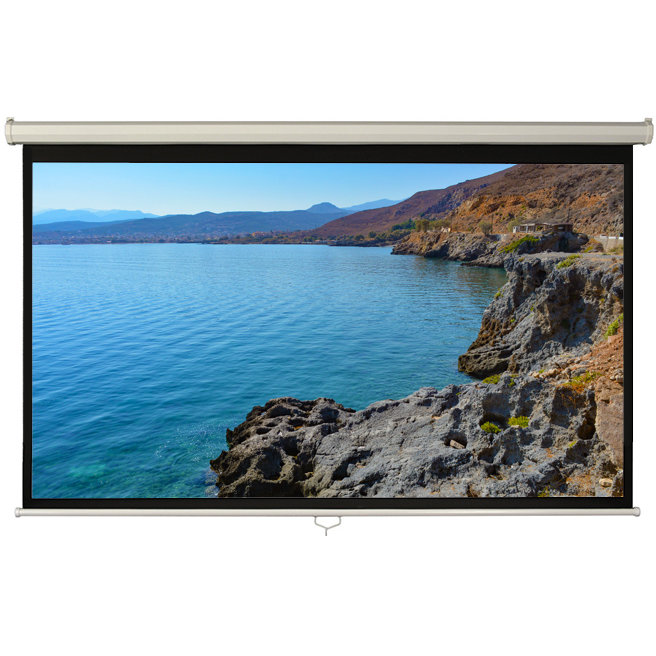 Oferte la Ecran proiectie perete/tavan Blackmount, marime vizibila: 300cm x 169 cm, manual