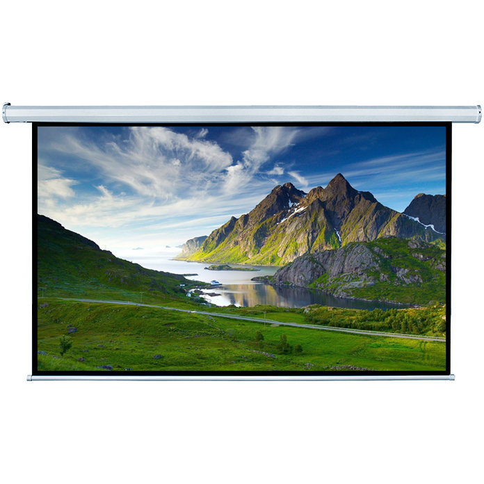 Oferte la Ecran proiectie electric perete/tavan Blackmount, marime vizibila 260cm x 147cm, cu telecomanda, Format 16:9
