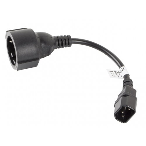 Oferte la Cablu Adaptor Lanberg CA-C14E-10CC-0018-BK, C14 - Schuko, 0.2m, Black