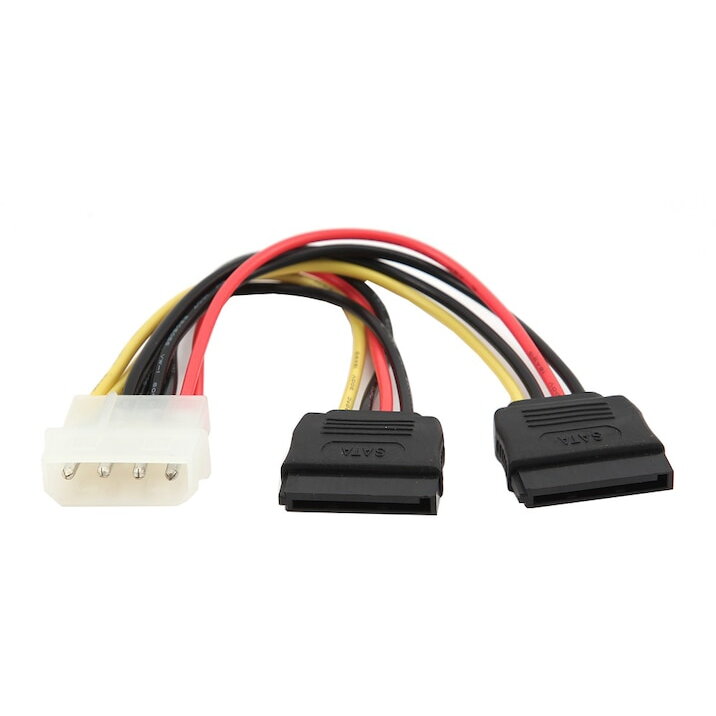 Oferte la Pachet 2 x Adaptor alimentare molex (ide)- 2 x SATA 15cm, multiplicator s-ata, CA-HDSA-11CU-0015