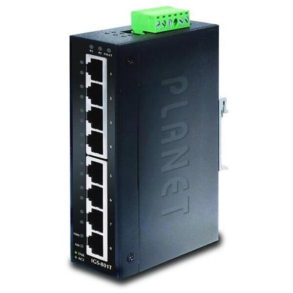 Oferte la Switch industrial Planet, Protectie IP 30, 8 porturi 10/100/1000 Base-T (-40 la +75 Gr C)