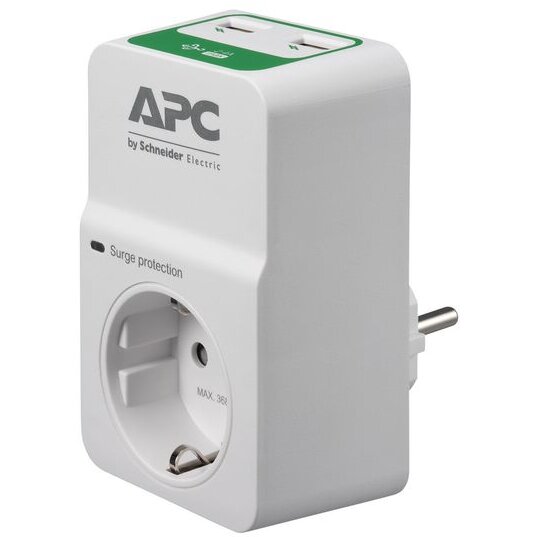 Oferte la Apc PM1WU2-GR Priza cu protectie PM1WU2-GR | Numar iesiri 3 | 1 x Schuko | 2 x USB |230 V | 50/60 Hz | Alb