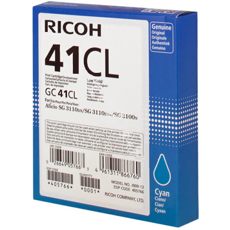 Oferte la CARTUS TONER CYAN 405766 GC-41CL 0,6K ORIGINAL RICOH AFICIO SG 2100N