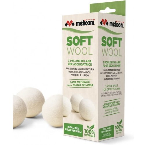 Oferte la Set 3 Mingii Soft Wool 100% Din Lana Pentru Uscare Alb
