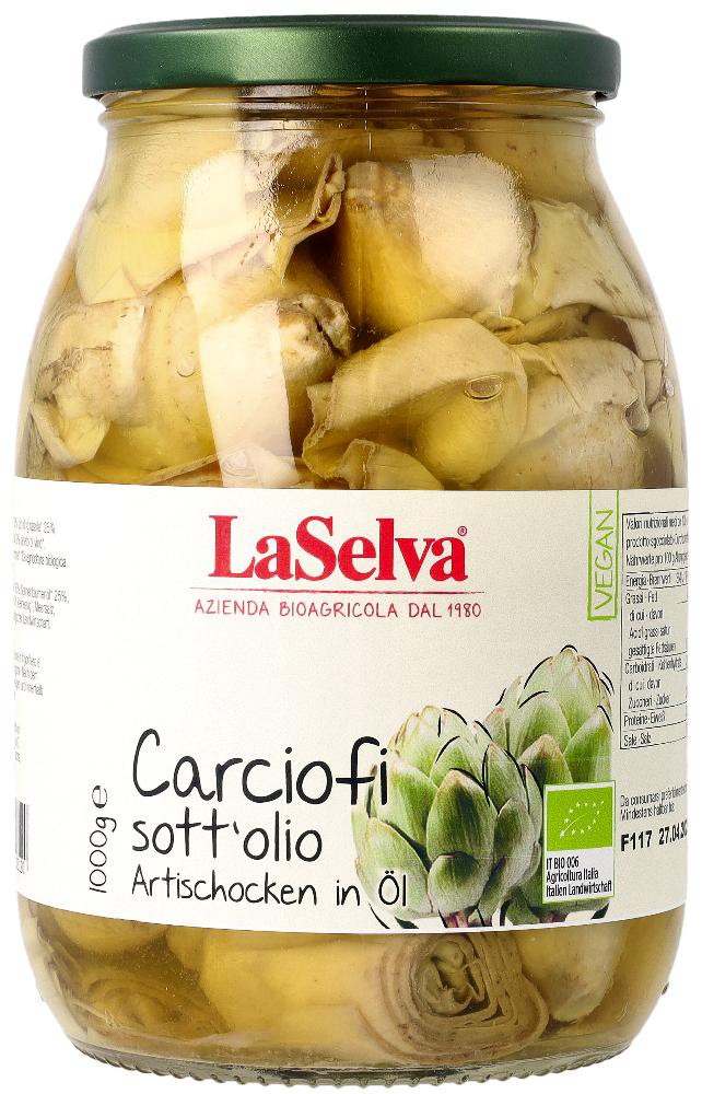 Oferte la Anghinare bio in ulei de floarea soarelui, 1kg LaSelva