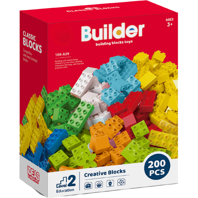 Oferte la Set Cuburi de Constructie 188-A59 200 Piese 3 Ani+ Multicolor