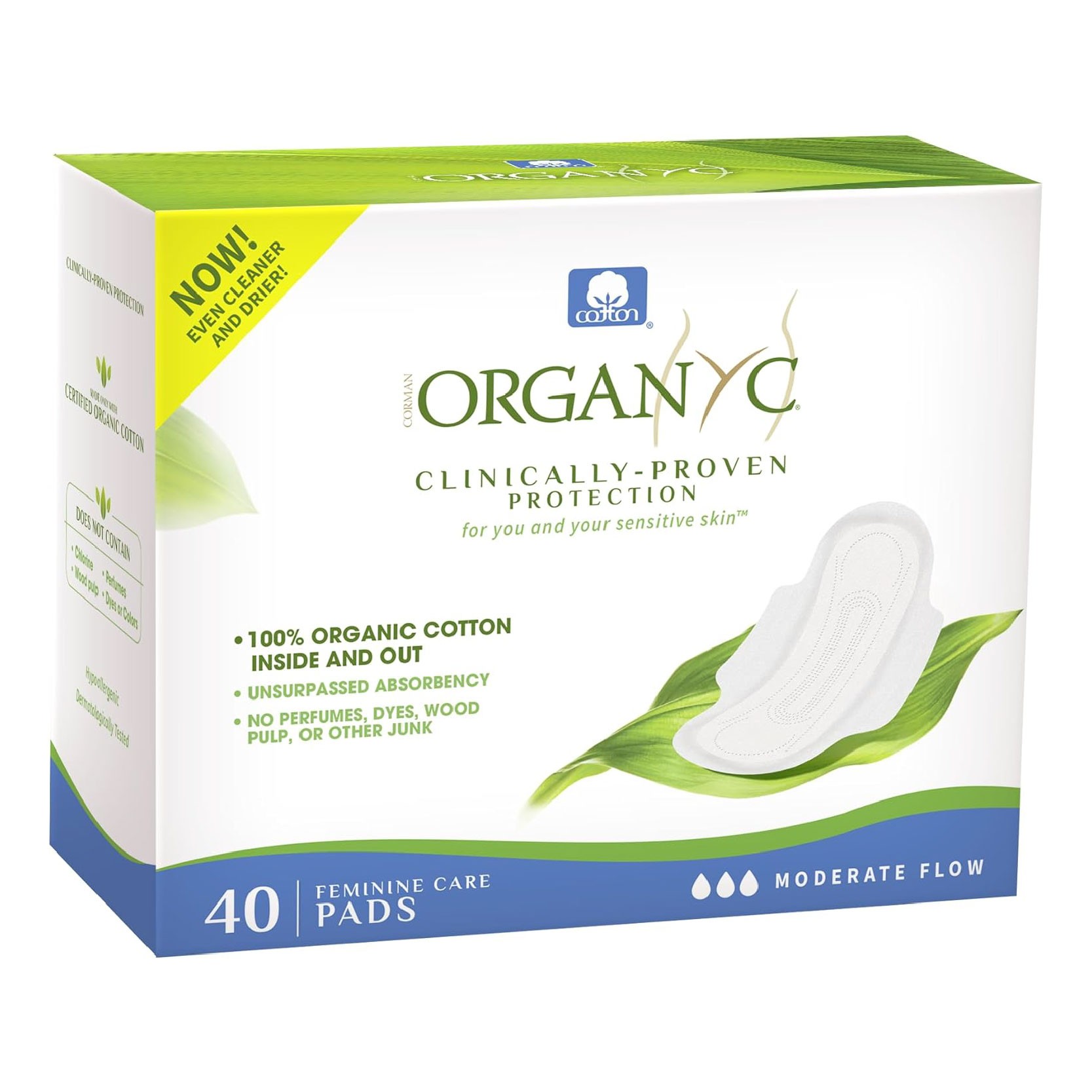 Oferte la Absorbante intime din bumbac organic pentru zi 40 buc, (4pachete*10) Organyc