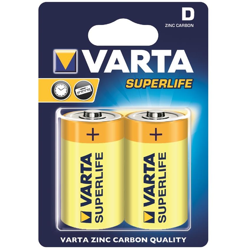 Oferte la Baterie VARTA zinc carbon BAVA 2020, R20 (typ D), 2 bucati  superlife