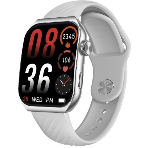 Oferte la Smartwatch T-FIT 400 C Ecran 1.96inch AMOLED Puls Tensiune SpO2 Apelare prin Bluetooth IP67 Argintiu