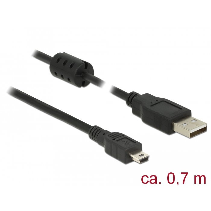 Oferte la Delock cable USB mini AM-BM5p (canon) 0,7m