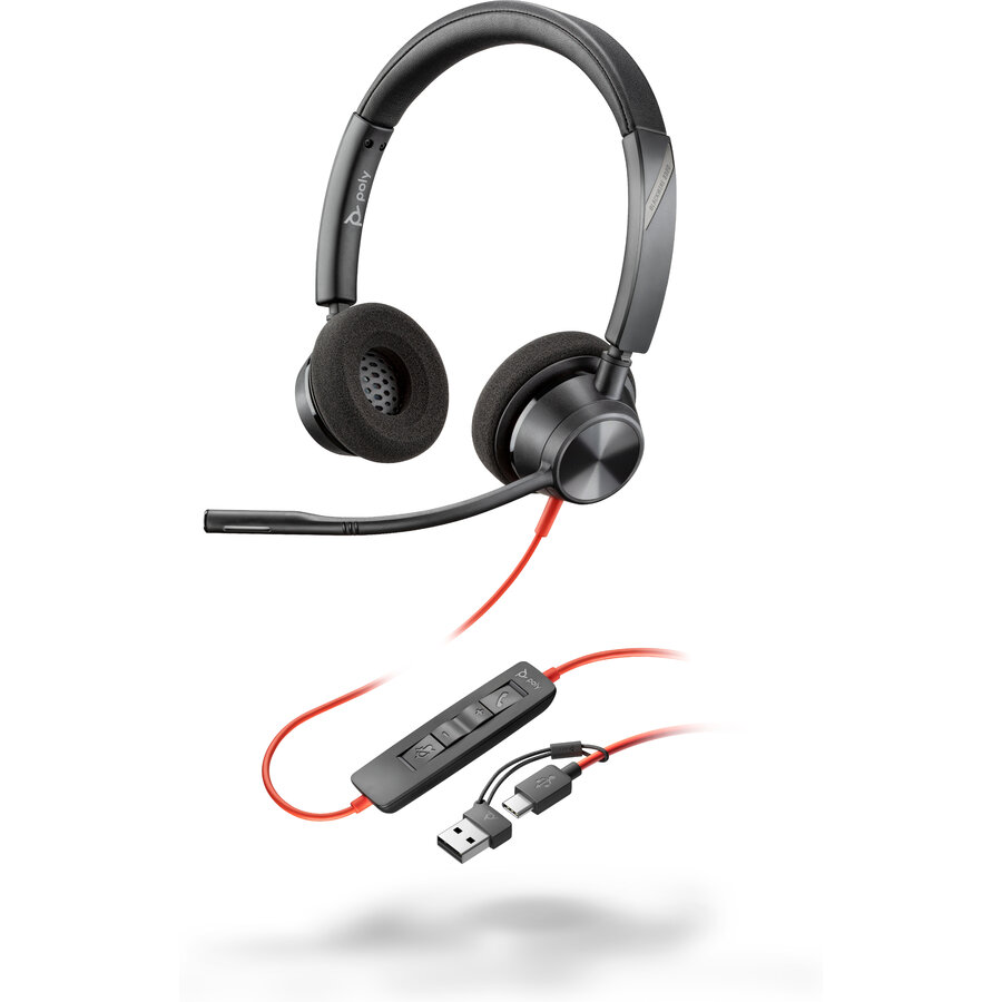 Oferte la Casti Poly Blackwire 3320 Stereo USB-C  USB-C/A Adaptor Negru
