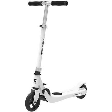 Oferte la Trotineta Electrica pentru Copii Fun Wheels ZAB0031W Pliabila Viteza Max 12KM/H Varsta 6 Ani+ Alb