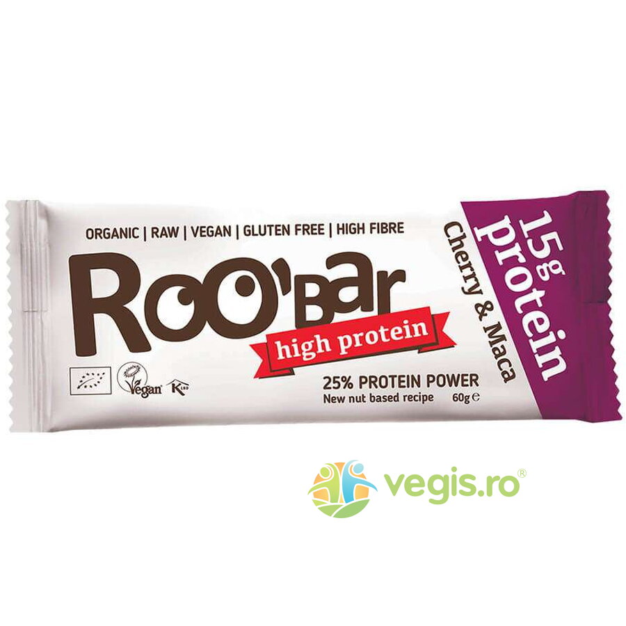 Oferte la Baton Proteic cu Cirese si Maca Raw Ecologic/Bio 60g