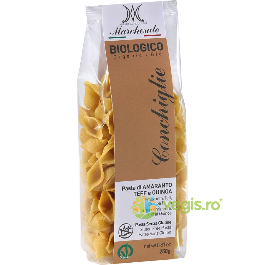 Oferte la Paste Conchiglie din Amarant, Teff si Quinoa fara Gluten Ecologice/Bio 250g