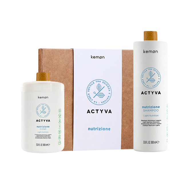Oferte la Set de hidratare Kemon Actyva Nutrizione, Sampon 1000 ml + Balsam 1000 ml