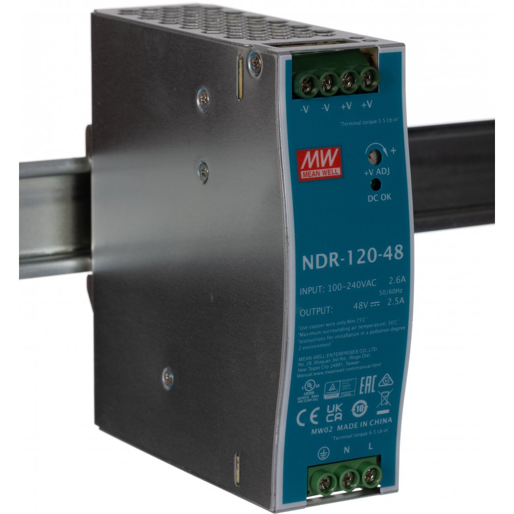 Sursa de alimentare 48V/2,5A MeanWell NDR-120-48