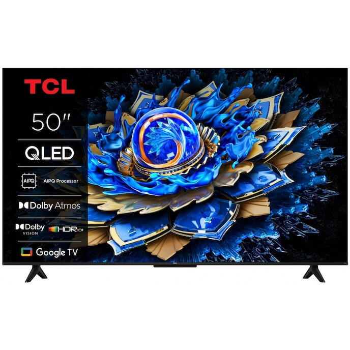 Televizor Smart QLED Seria T69C 50Inch / 127CM Ultra HD 4K Google TV WiFi CI+ Negru