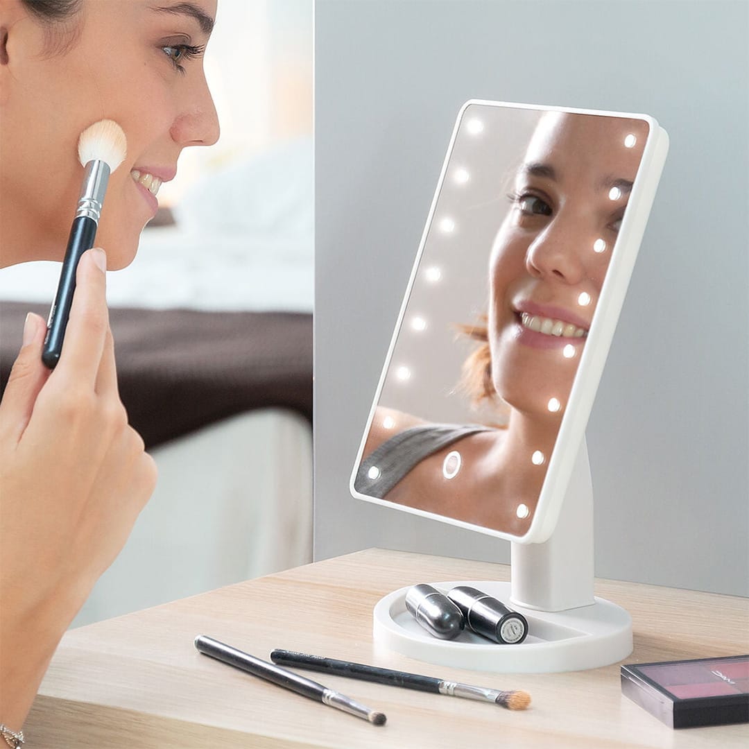 Oglinda de Machiaj cu Stand cu Led