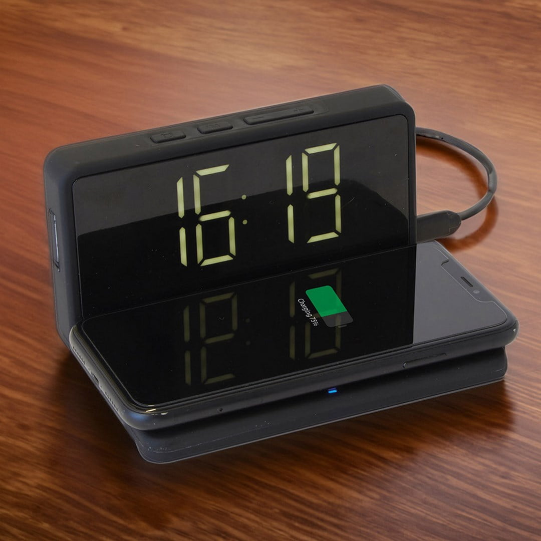 Ceas Desteptator cu Incarcator Wireless Smartphone