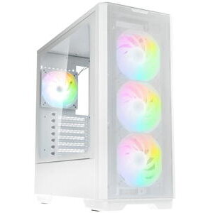 Oferte la Carcasa Unity Solar Mesh ARGB Mid-Tower Alb