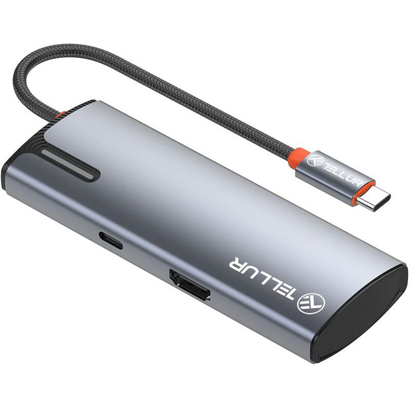 Oferte la Hub Extern TLL321061 USB-C la 1xPD 3.0 100W 1xHDMI 4K 3xUSB 3.0 Gri