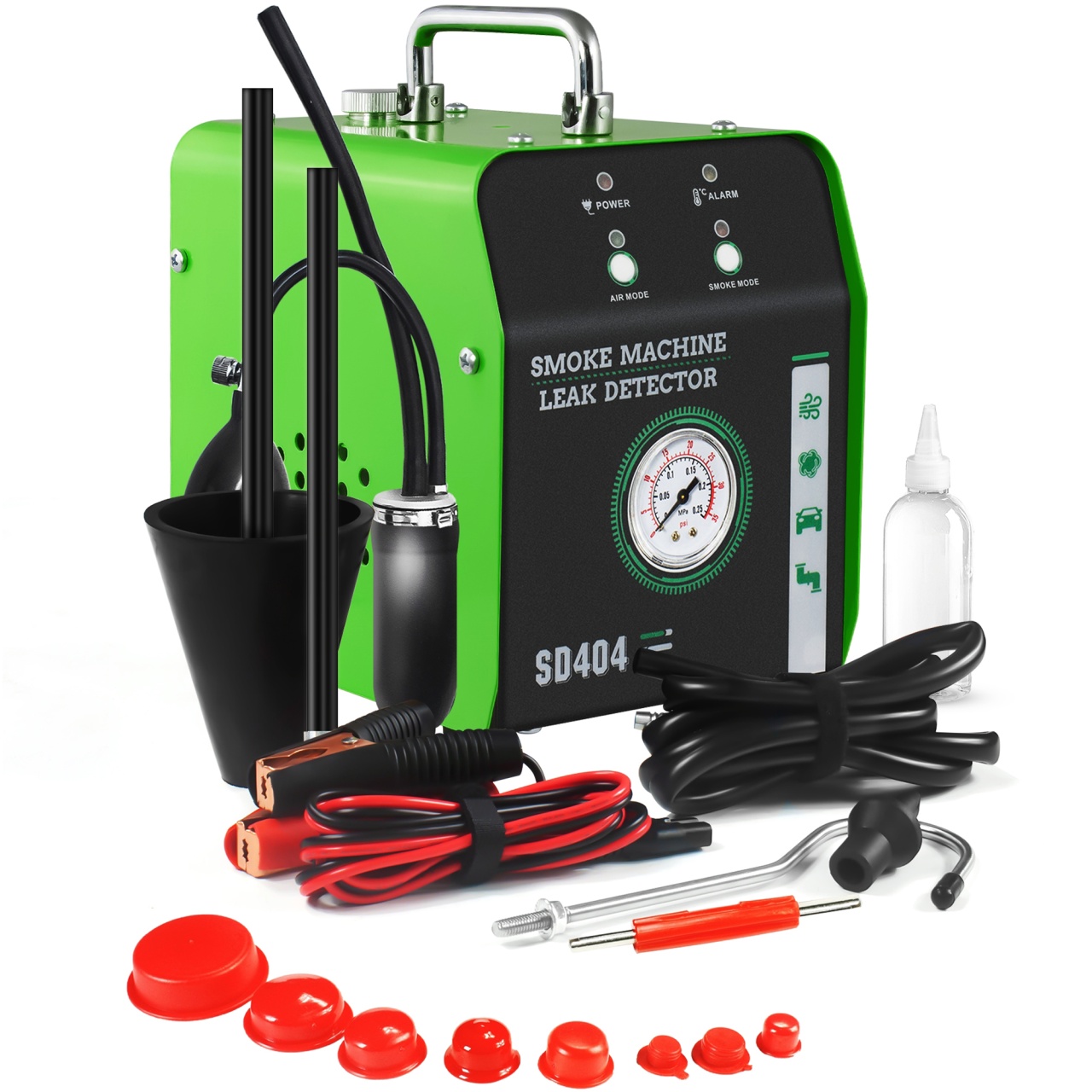 Oferte la Detector de Scurgeri cu Aer si Fum EVAP Techstar® SD404, cu Manomentru, Protectie la Supraincalzire si Indicator de Presiune, Profesional, Negru/Verde