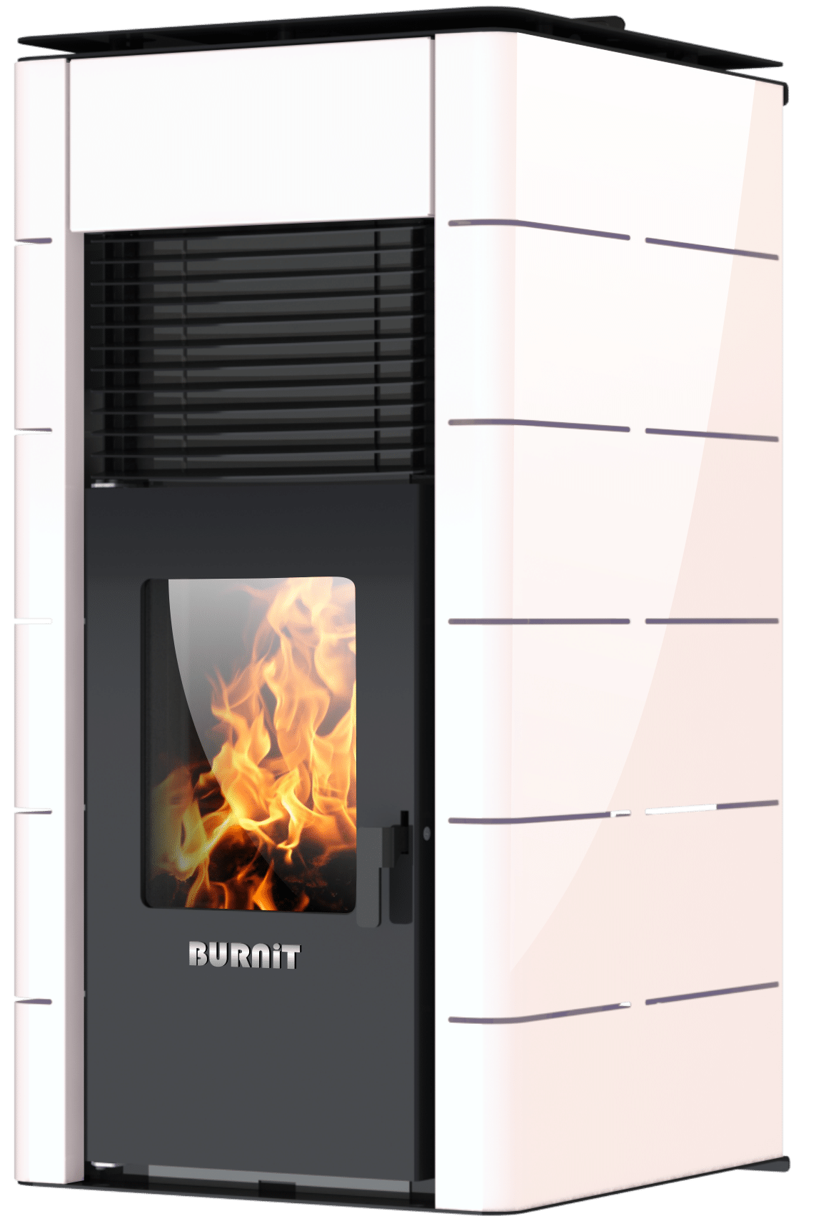 Termosemineu pe peleti Burnit Concept New Swan White 13 kW