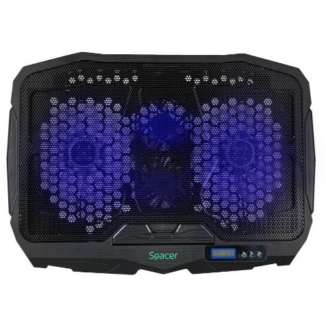 Oferte la Stand Cooler Laptop 17Inch pentru Gaming Sita Metal Airflow 72CFM LED Albastru Negru