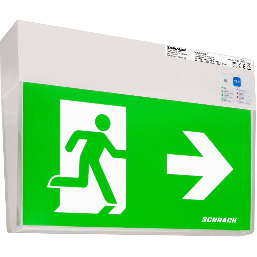 Corp iluminat de siguranta autonom K3 Autotest LED 3h 230V AC Schrack NLK3U013SC