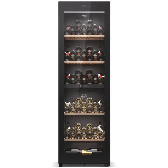 Racitor de Vinuri HWS236GDEH1 236 Sticle 2 Zone Iluminare Led Clasa E H190Cm Negru