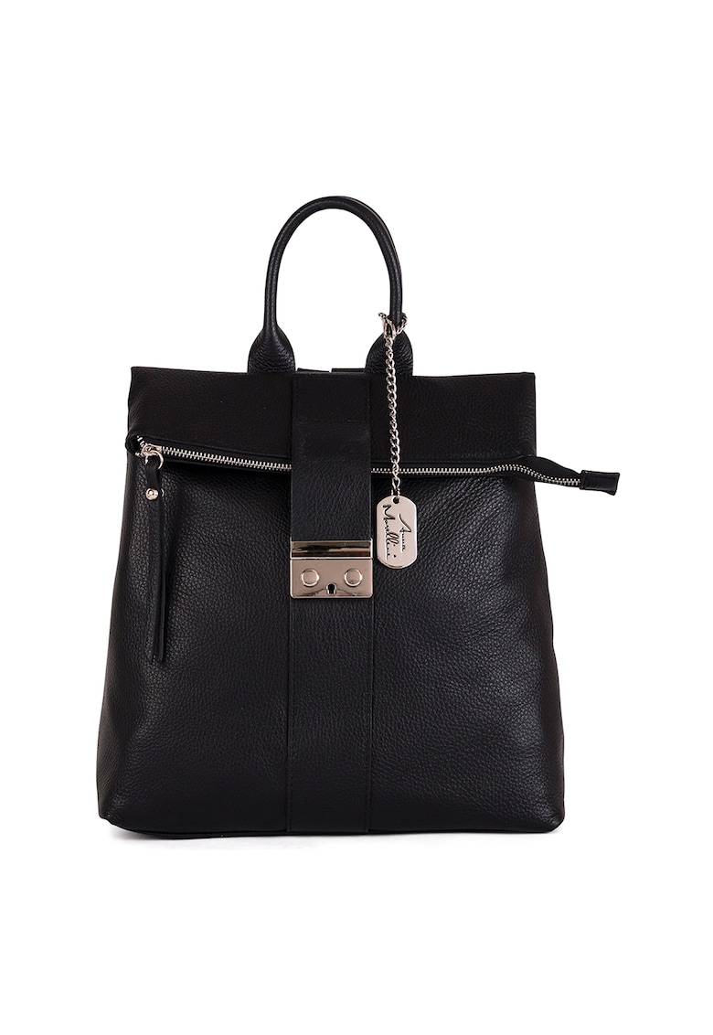 Oferte la Rucsac din piele cu drapaje Azalea - Negru