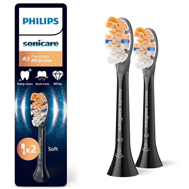 Oferte la Set 2 Capete pentru Periuta Electrica Sonicare A3 Premium All in One HX9092/88 Standard Negru