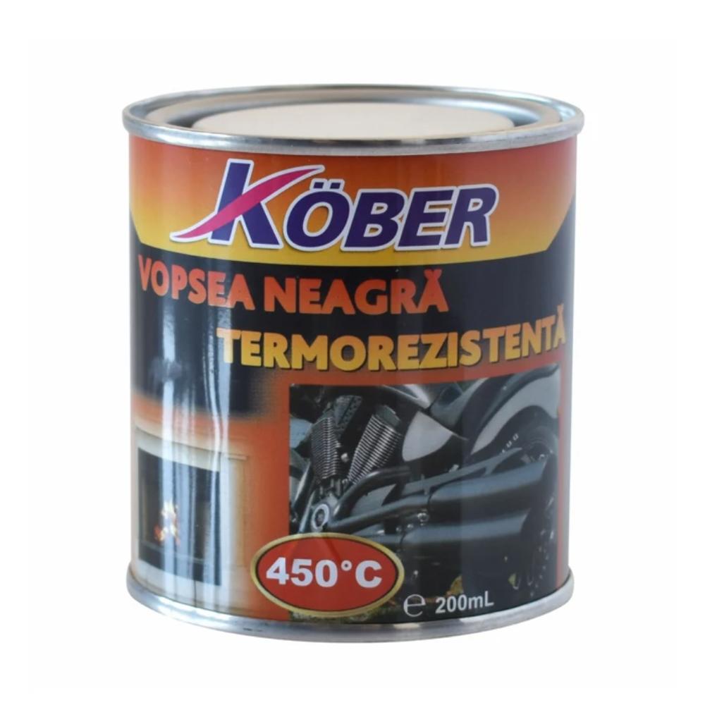Oferte la Vopsea siliconica termorezistenta Kober, negru, 0.2 l