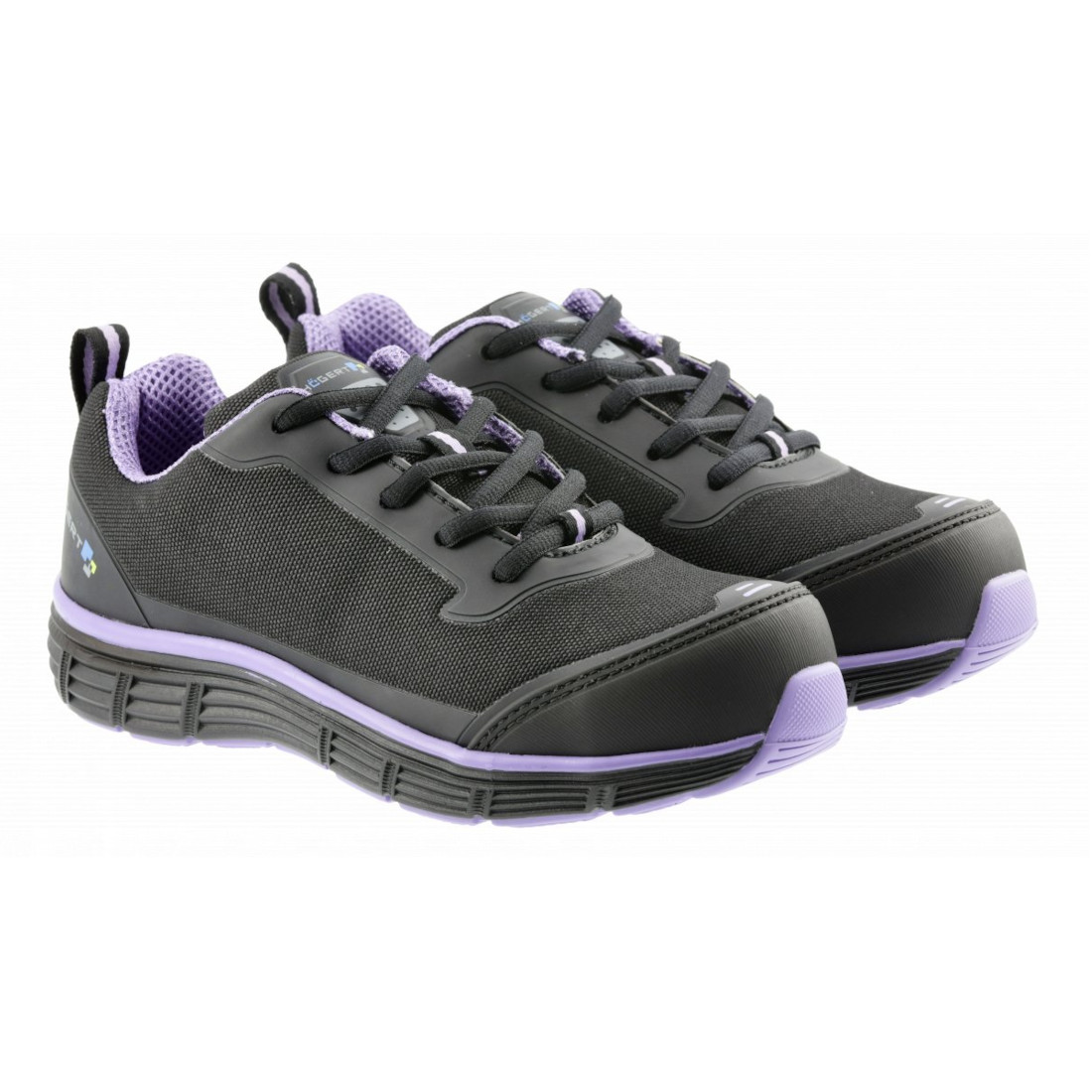 Oferte la Pantofi de protectie cu bombeu metalic Hogert Milde, sintetic, negru/mov, 42 