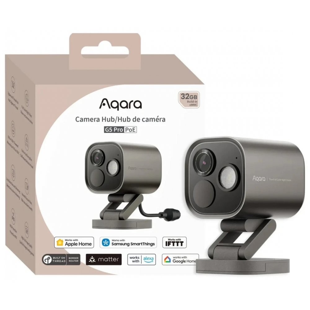Oferte la Camera inteligenta Aqara Hub G5 PRO, POE, Gri cu Hub Zigbee incorporat 6975833354986