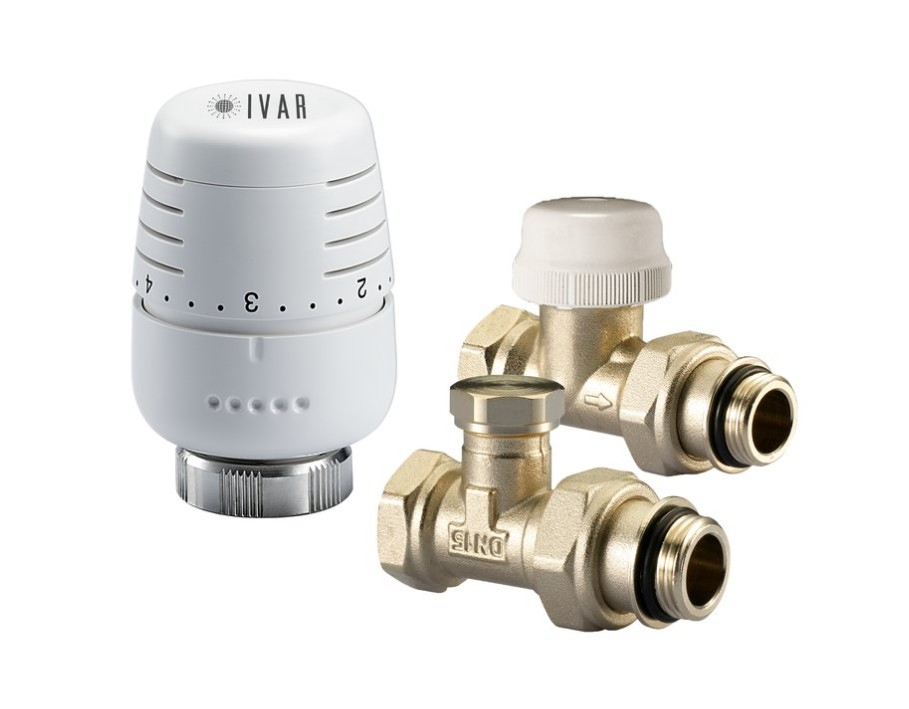 Oferte la Set robineti calorifer - cap termostatic + robinet termostatat + robinet retur 1/2 Ivar