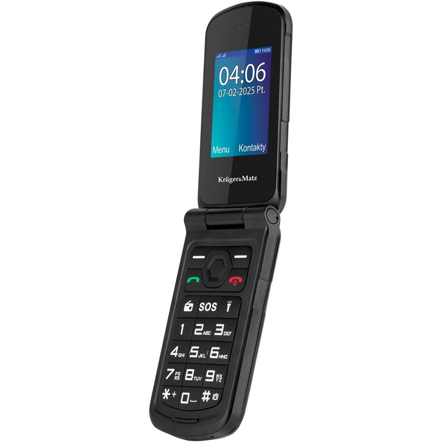 Oferte la Telefon Mobil Iron 5 Flip 4G KM0466 Dual SIM Ecran 2.4Inch IP68 / IP69K Negru