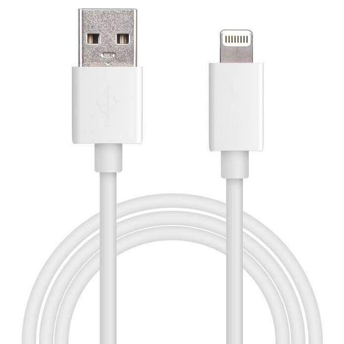 Oferte la Cablu de Date si Incarcare USB la Lightning 2A 1m Alb