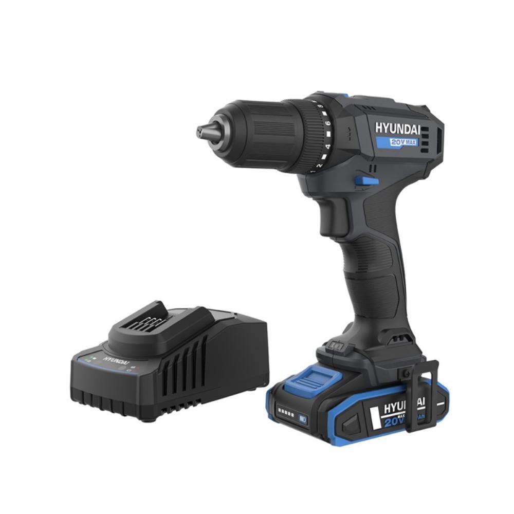 Masina de gaurit cu acumulator HYUNDAI DD20S-40TT + incarcator, 20 V, 2.0 Ah