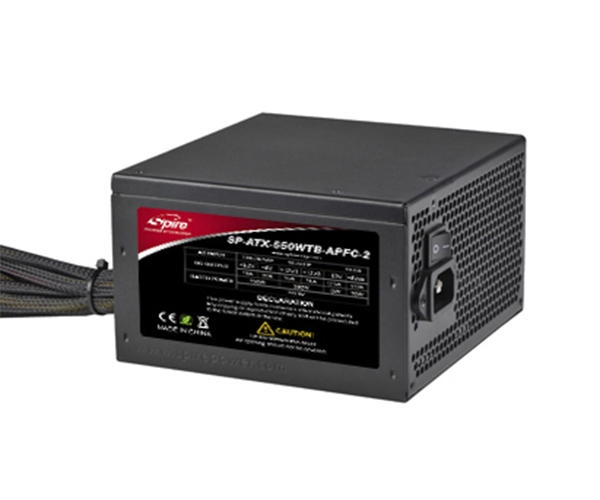 Oferte la SURSA SPIRE SILENT EAGLE 550W, fan 120mm, 2x PCI-E (6+2), 6x S-ATA, 3x IDE, 1x Floppy 'SP-550WTB-APFC-2'