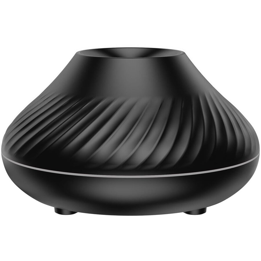 Oferte la Difuzor Aromaterapie Flame Rezervor 130ML Putere 6.5W + Ulei Esential de Lavanda 10ML Negru