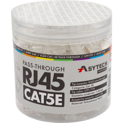 Oferte la Mufa RJ-45 UTP Cat.5e EZ Passthrough (100 buc) RJ45-CAT5-EZ-JAR