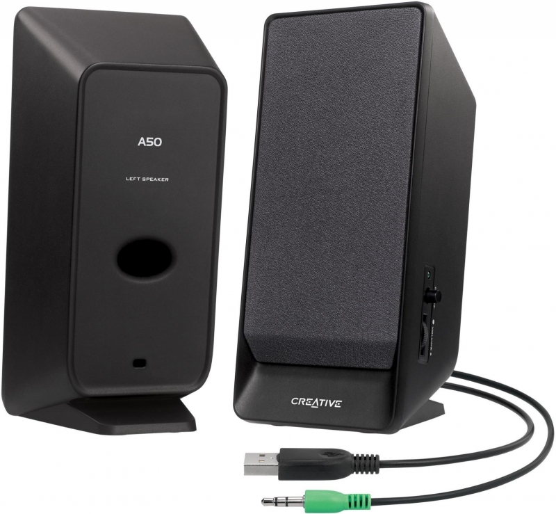 BOXE 2.0 CREATIVE 'Inspire A50', RMS: 0.8Wx2, black, USB power '51MF1675AA001' (include timbru verde 0.01 lei)