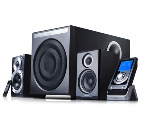BOXE 2.1 EDIFIER, RMS: 145W (35Wx2 + 75W), black, telecomanda wireless cu display 2'' LCD 'S530D' (include timbru verde 1 leu)