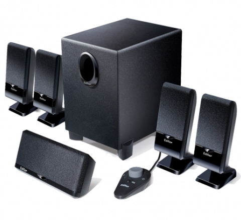 BOXE 5.1 EDIFIER, RMS: 26W (3Wx4 + 4W + 10W), black, telecomanda pe fir, iesire casti 'M1550' , BOXM1550 674669001001 (include timbru verde 1 leu)