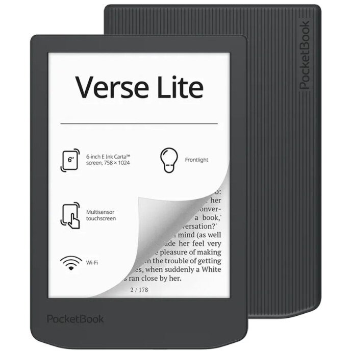 Oferte la eBook Reader Verse Lite 619 6Inch E-Ink Carta 512MB RAM 8GB Wi-Fi Gray