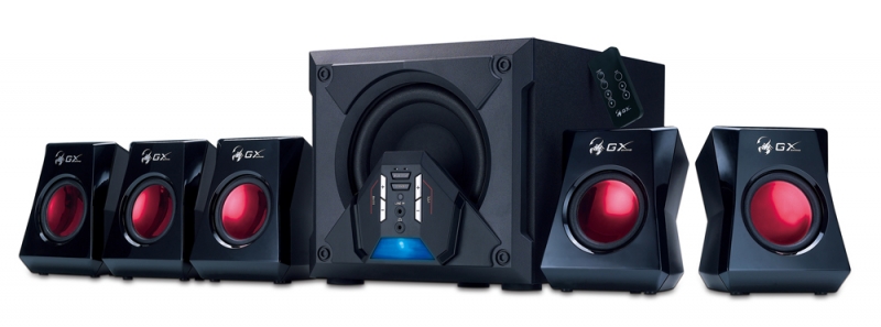BOXE 5.1 GENIUS 'SW-G5.1 3500', RMS: 10Wx5 + 30Wx1, black, telecomanda '31731017100' (include timbru verde 1 leu)