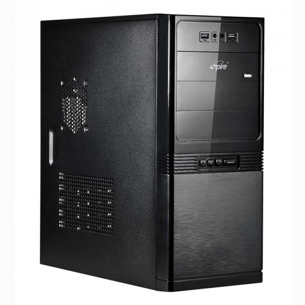 Oferte la CARCASA SPIRE ATX, front USB &amp; audio, suport 2x 80mm fan, black, sursa 420W 'SP1075B-420W-E1'