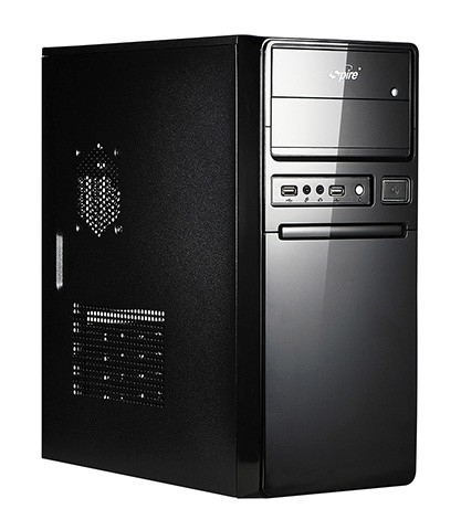 Oferte la CARCASA SPIRE ATX, front USB &amp; audio, suport 2x 80mm fan, black, sursa 420W 'SP1078B-420W-E1'